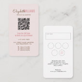 Berufliche Nails & Lashes QR Code Loyalty & Visitenkarte (Vorne/Hinten)