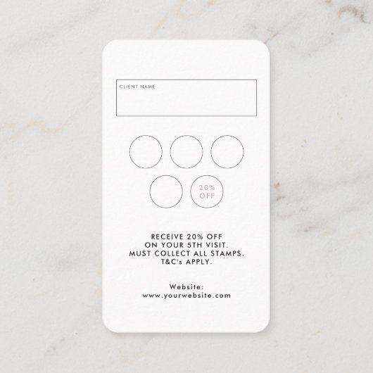 Berufliche Nails & Lashes QR Code Loyalty & Visitenkarte (Rückseite)