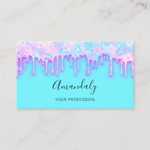 Berufliche Nails Makeup Artist Lash Holograph Visitenkarte