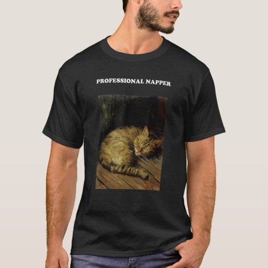 Berufliche Napper Cat Ca für Katzen DadMom T-Shirt (Vorderseite)