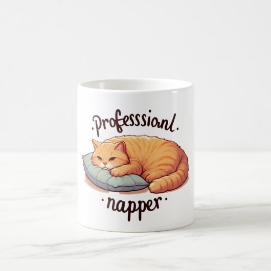Berufliche Napper Cat Tasse Niedlich Lazy Cat Kaff (Mittel)