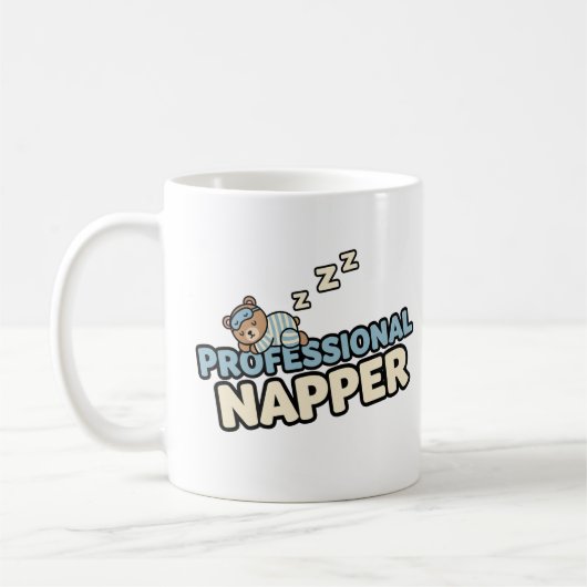 Berufliche Napper Tasse - Niedlicher Cartoon Bär (Links)
