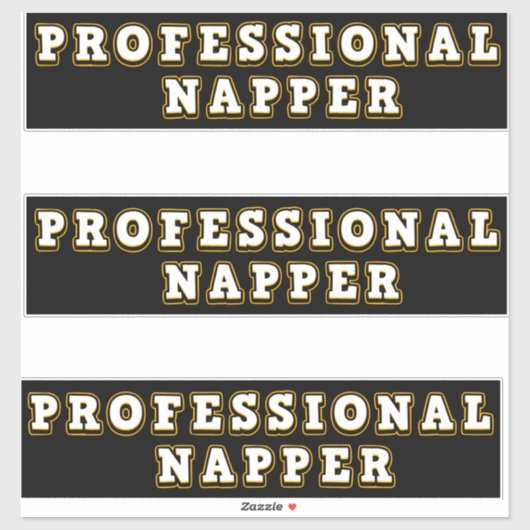 Berufliche Napper Typografie Aufkleber (Blatt)
