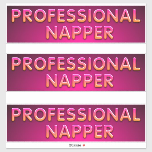 Berufliche Napper Typografie Aufkleber (Blatt)