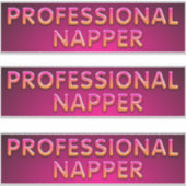 Berufliche Napper Typografie Aufkleber (Vorderseite)