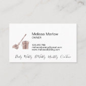 Berufliche Navy Rose Gold House Säuberungsmaid Visitenkarte (Rückseite)