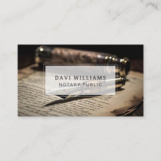 Berufliche Notar-Visitenkarte Visitenkarte (Vorderseite)