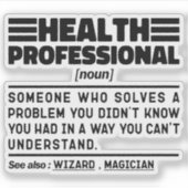 Berufliche Noun-Definition Cool sarkastisch Aufkleber (Vorderseite)