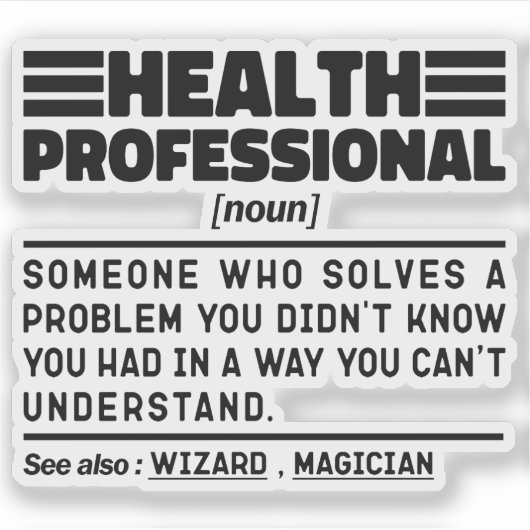 Berufliche Noun-Definition Cool sarkastisch Aufkleber (Vorderseite)