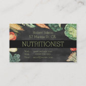 Berufliche Nutritionist Blackboard & Gemüse Terminkarte (Vorderseite)