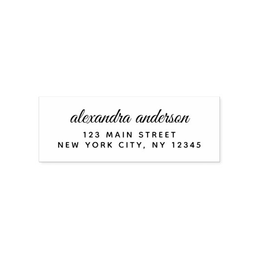 Berufliche oder persönliche Elegante Rücksendeadre Permastempel (Design)