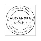 Berufliche oder persönliche Elegante Rücksendeadre Permastempel (Design)