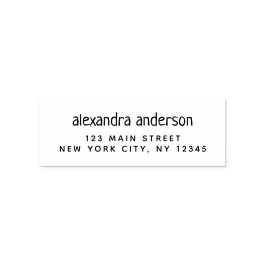 Berufliche oder persönliche Elegante Rücksendeadre Permastempel (Design)