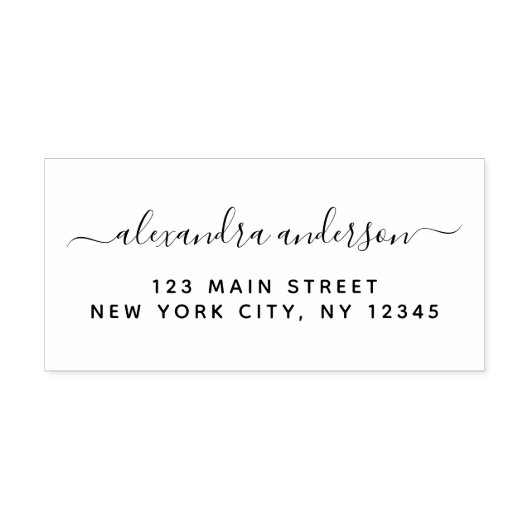 Berufliche oder persönliche Elegante Rücksendeadre Permastempel (Design)