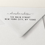 Berufliche oder persönliche Elegante Rücksendeadre Permastempel<br><div class="desc">Moderne und elegante Cursive Script Typografie Einladung Rücksendeadresse selbst-Tinte Briefmarke, die ideal für eine Save the Date, UAWG, Brautparty, Baby Duwer, Geburtstagsparty, Weihnachts-Weihnachtskarte oder Einladung ist. Der Text dieses handgeschriebenen modernen Schriftzeichen kann mit Ihrem Namen und Ihrer Adresse aktualisiert und angepasst werden. Diese Babydusche, Brautparty, Junggeselinnen-Abschied per Post, Hochzeit oder...</div>