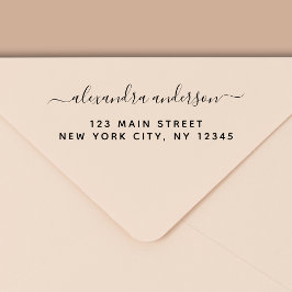 Berufliche oder persönliche Elegante Rücksendeadre Permastempel