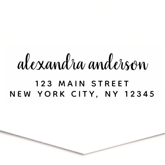 Berufliche oder persönliche Elegante Rücksendeadre Permastempel