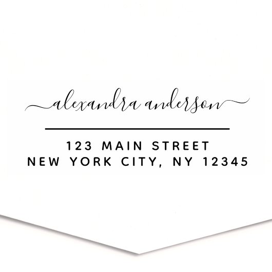 Berufliche oder persönliche Elegante Rücksendeadre Permastempel