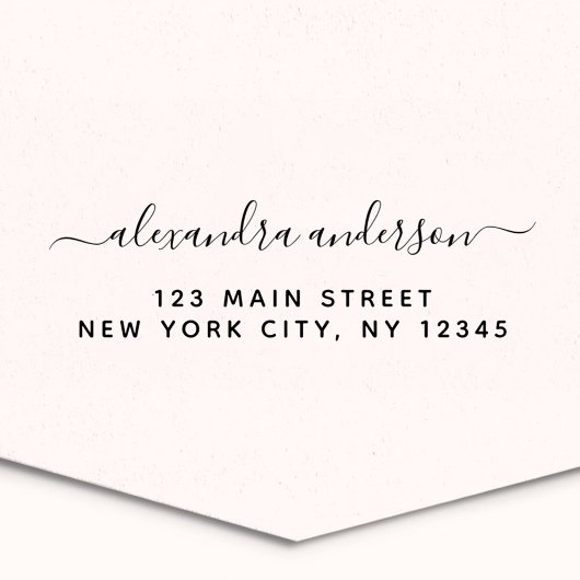 Berufliche oder persönliche Elegante Rücksendeadre Permastempel