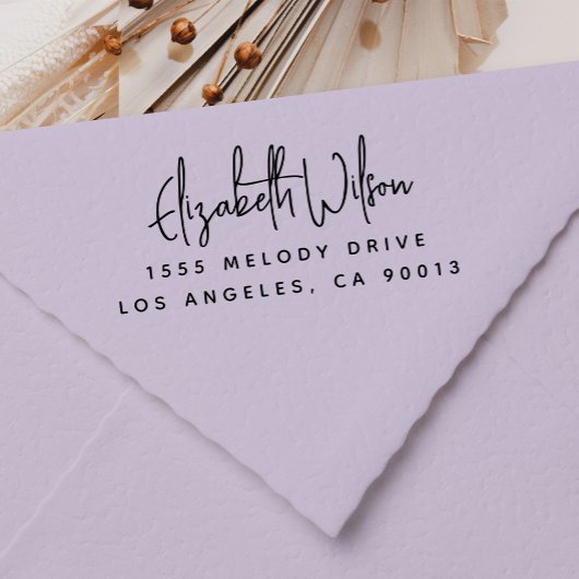 Berufliche oder persönliche Elegante Rücksendeadre Permastempel