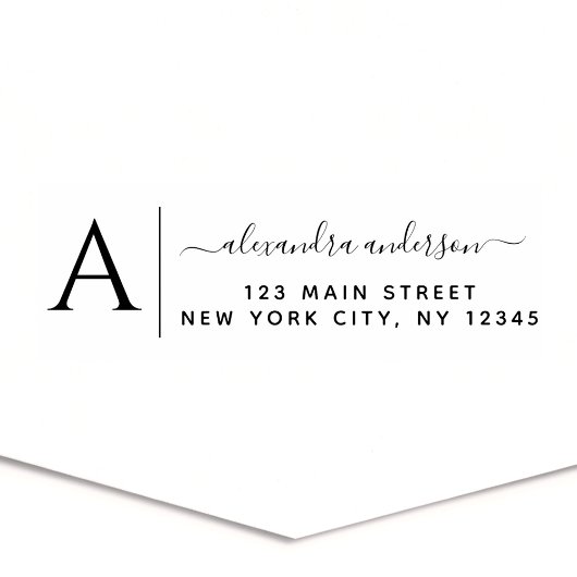 Berufliche oder persönliche Elegante Rücksendeadre Permastempel