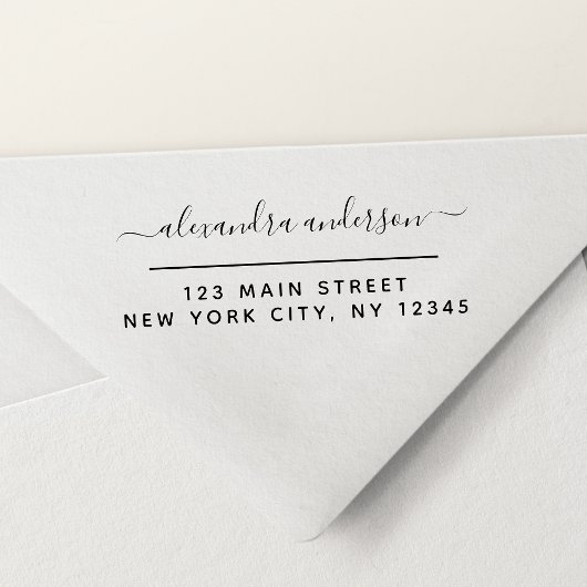 Berufliche oder persönliche Elegante Rücksendeadre Permastempel