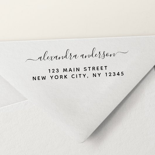Berufliche oder persönliche Elegante Rücksendeadre Permastempel