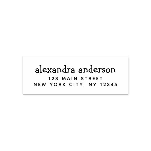 Berufliche oder persönliche Elegante Rücksendeadre Permastempel (Design)