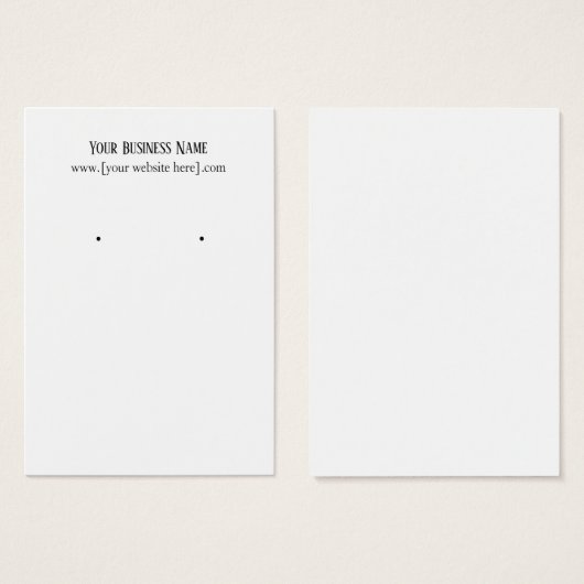 Berufliche Ohring-Visitenkarten (Vorne & Hinten)