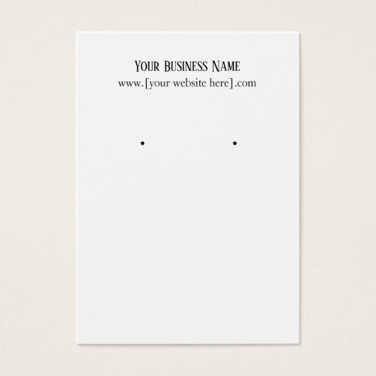 Berufliche Ohring-Visitenkarten (Vorderseite)