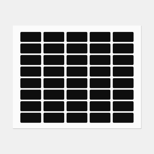 Berufliche Onyx Schwarz | Klassisches Elegant Etiketten (Blatt)