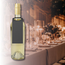 Berufliche Onyx Schwarz | Klassisches Elegant Flaschenanhänger