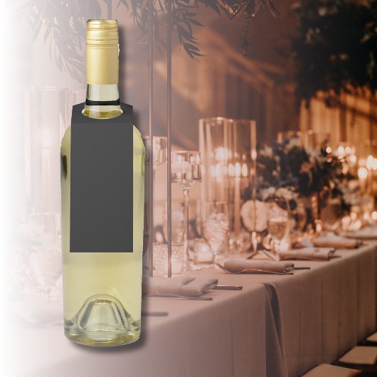 Berufliche Onyx Schwarz | Klassisches Elegant Flaschenanhänger