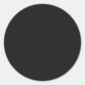Berufliche Onyx Schwarz | Klassisches Elegant Runder Aufkleber (Vorderseite)