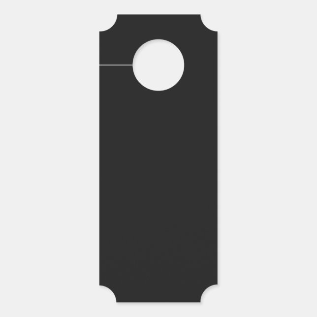 Berufliche Onyx Schwarz | Klassisches Elegant Türanhänger (Vorderseite)