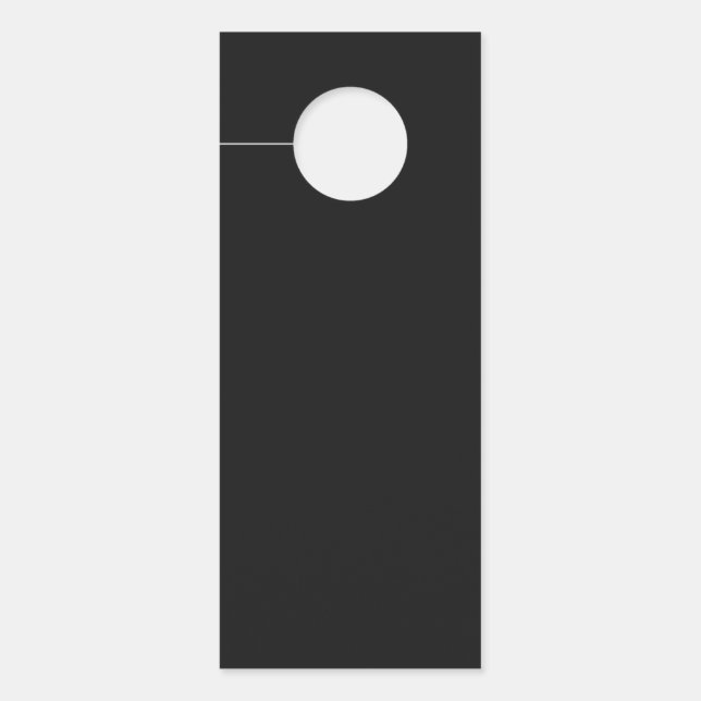 Berufliche Onyx Schwarz | Klassisches Elegant Türanhänger (Vorderseite)