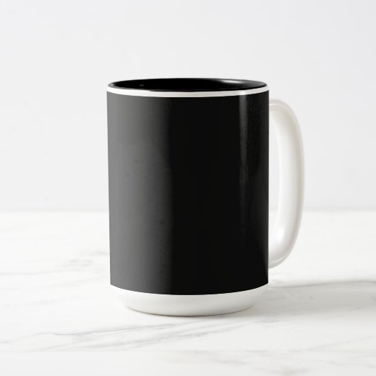 Berufliche Onyx Schwarz | Klassisches Elegant Zweifarbige Tasse (VorderseiteRechts)