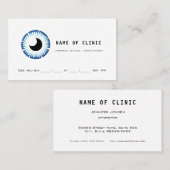 Berufliche Optometrie Blue Iris Ernennung Terminkarte (Vorne/Hinten)