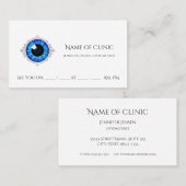 Berufliche Optometrie Ernennung Blue Iris Auge Terminkarte (Vorne/Hinten)