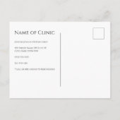 Berufliche optometrische Ernennung Braunes Auge Postkarte (Rückseite)