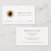 Berufliche optometrische Ernennung Braunes Auge Terminkarte (Vorne/Hinten)