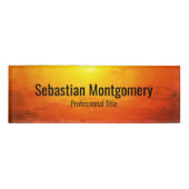 Berufliche orangefarbene Farbtöne und Schwarzer Te Namenschild (Vorderseite)