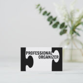 Berufliche Organizer Puzzle Piece Business Card Visitenkarte (Stehend Vorderseite)