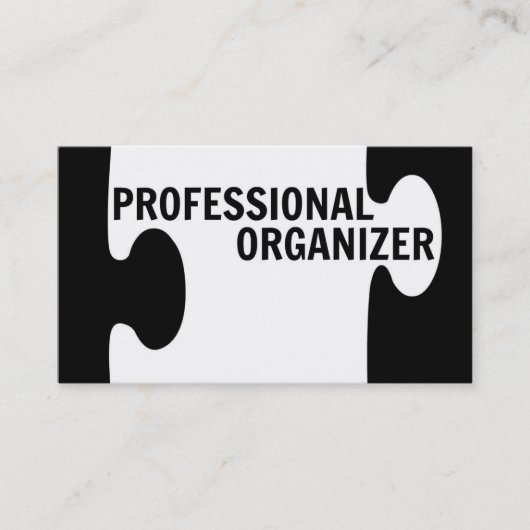 Berufliche Organizer Puzzle Piece Business Card Visitenkarte (Vorderseite)