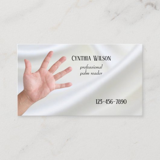 Berufliche Palm Reader Palmistry Business Card Terminkarte (Vorderseite)