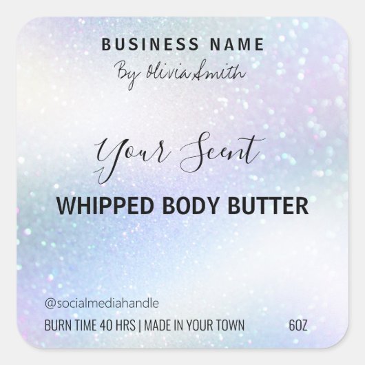 Berufliche Pastellblauer und Lila Körperschutz Quadratischer Aufkleber (Vorderseite)