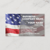 Berufliche Patriotic Red White Blue USA Flag Visitenkarte (Vorderseite)