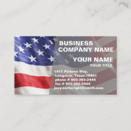 Berufliche Patriotic Red White Blue USA Flag Visitenkarte