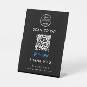 Berufliche PayPal QR Code Scan zum Bezahlen des Lo Sockelschild (Vorderseite)