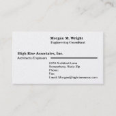 Berufliche Perlfinish, ZSSG Visitenkarte (Vorderseite)